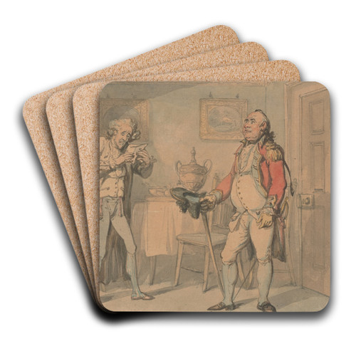 The challenge by Thomas Rowlandson Art Drink Coaster set