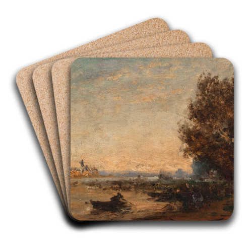 Crpuscule by Flix Ziem Art Drink Coaster set