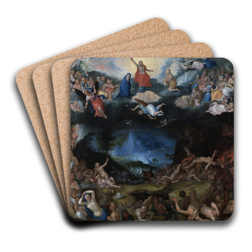 The Last Judgement by Jan Brueghel The Elder Art Drink Coaster set
