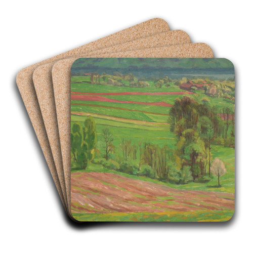 Atterseelandschaft im Frhling by Walther Gamerith Art Drink Coaster set