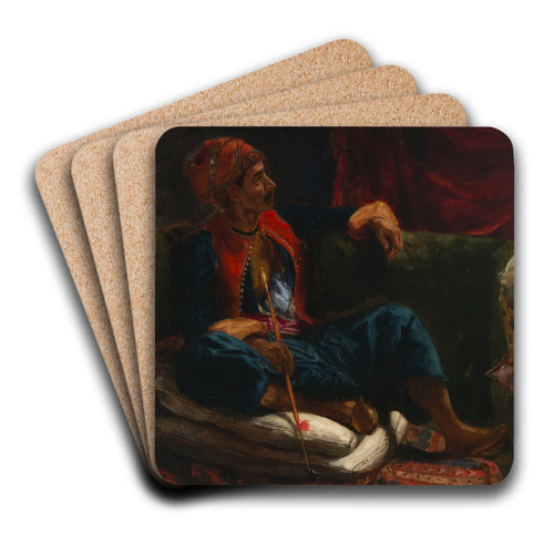 The Smoker by Eugne Delacroix Art Drink Coaster set