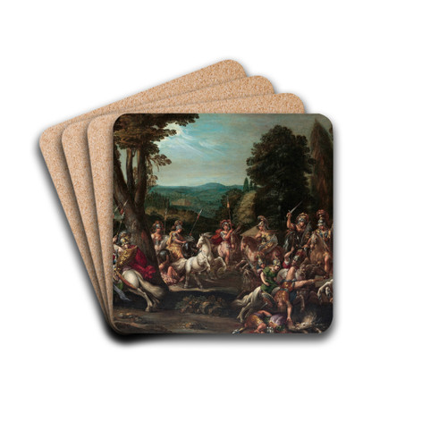 Triumph of The Amazons by Claude Druet Drink Coasters - set of 4 Triumph of The Amazons by Claude Druet Drink Coasters - set of 4