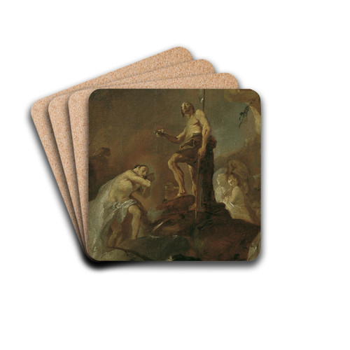Die Taufe Christi by Joseph Winterhalder the younger Drink Coasters - set of 4