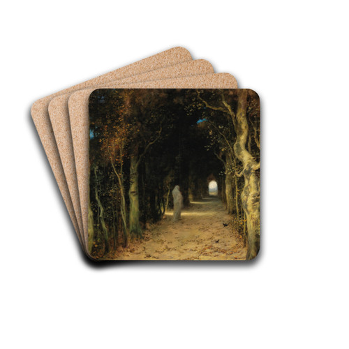 Lady Absinth by Ferdinand Keller Drink Coasters - set of 4 Lady Absinth by Ferdinand Keller Drink Coasters - set of 4