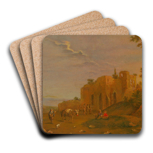 Morning by Norbert Joseph Carl Grund Art Drink Coaster set