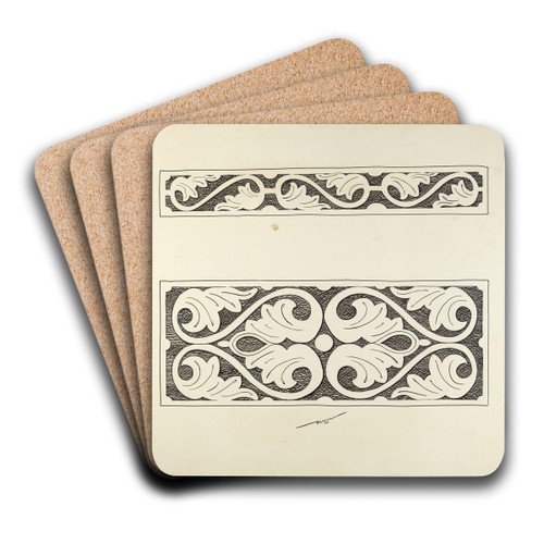 Press Cupboard (Detail) by Harold Merriam Art Drink Coaster set