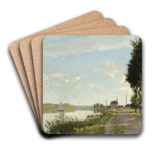 Argenteuil by Claude Monet Art Drink Coaster set