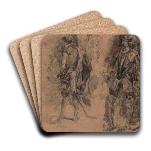 Don Quixote by James Ensor Art Drink Coaster set