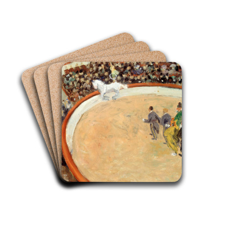 Le cirque Mdrano, boulevard Rochechouard by Louis Abel-Truchet Drink Coasters - set of 4