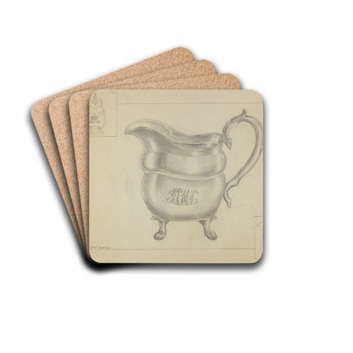 Silver Creamer by Hester Duany Drink Coasters - set of 4