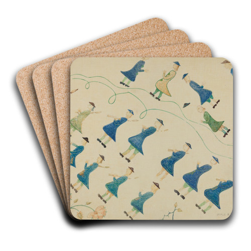 Crewel Embroidery by John Oster Art Drink Coaster set