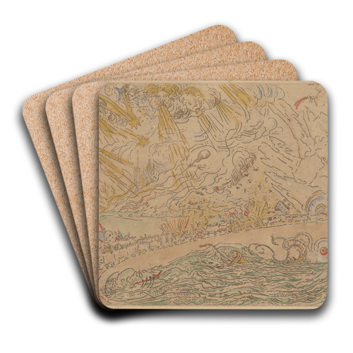 De cataclysmen by James Ensor Art Drink Coaster set