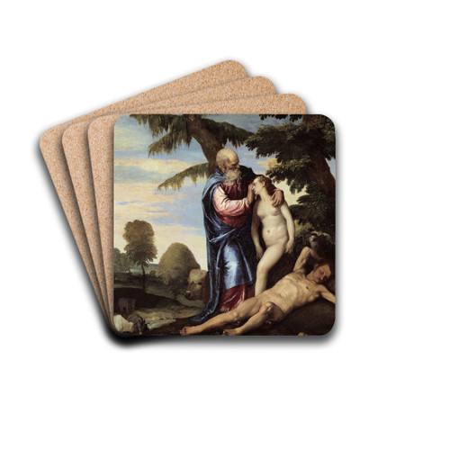 The Creation of Eve by Paolo Veronese Drink Coasters - set of 4