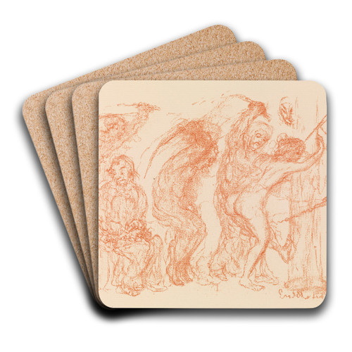 Flagellation by James Ensor Art Drink Coaster set Flagellation by James Ensor Art Drink Coaster set