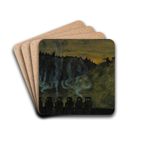 Vision by Hugo Simberg Drink Coasters - set of 4