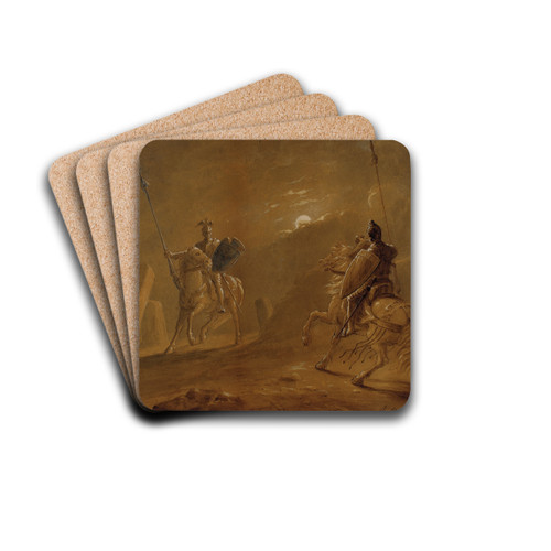 Knight's Encounter by Robert Walter Weir Drink Coasters - set of 4