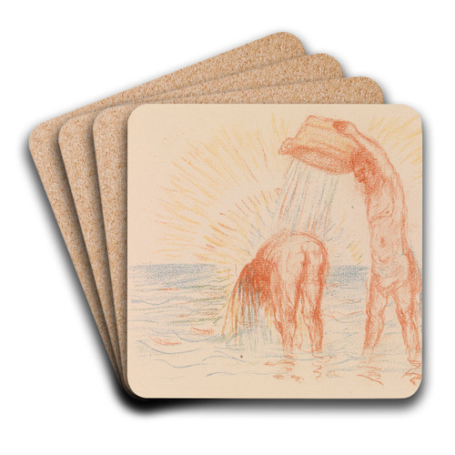The Baptism of Christ by James Ensor Art Drink Coaster set