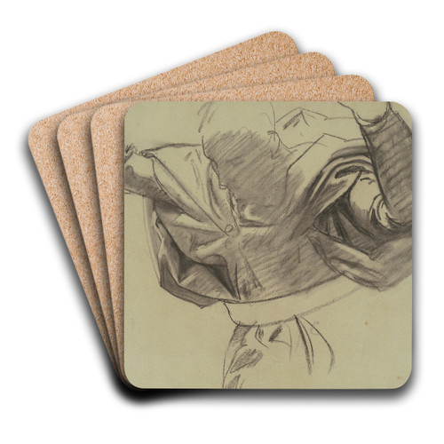Study for 'Handmaid of the Lord' by John Singer Sargent Art Drink Coaster set