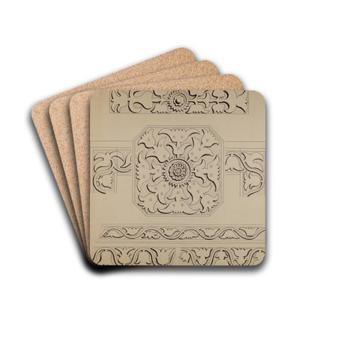 Connecticut-type Hadley Chest-Detail of Central Panel by Martin Partyka Drink Coasters - set of 4 Connecticut-type Hadley Chest-Detail of Central Panel by Martin Partyka Drink Coasters - set of 4