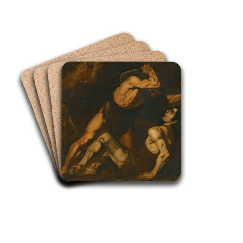 Cain And Abel by Neapolitan School Drink Coasters - set of 4