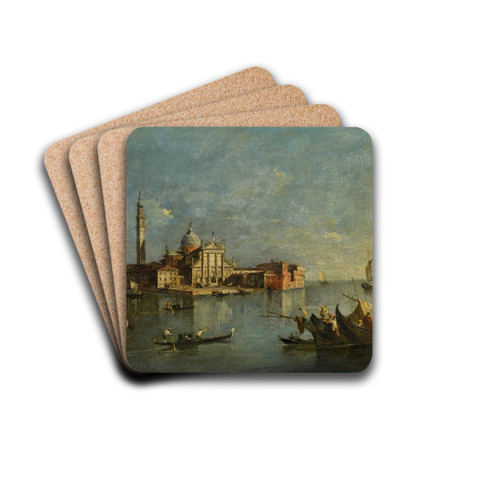 Venice, A View Of San Giorgio Maggiore by Francesco Guardi Drink Coasters - set of 4