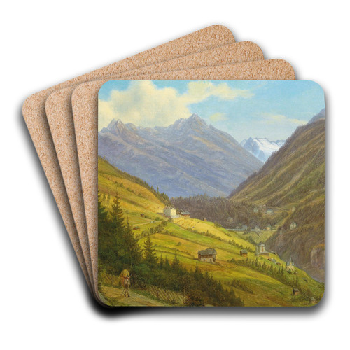 Motiv aus dem Gasteinertal by Emil Ludwig Lhr Art Drink Coaster set