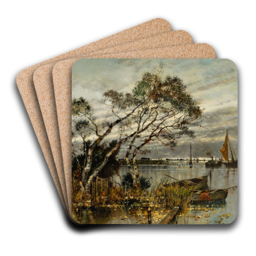 Landschaft an der Nordsee by Karl Heffner Art Drink Coaster set
