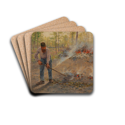 Im Wald von Fontainebleau (Khler) by Theodor Von Hrmann Drink Coasters - set of 4