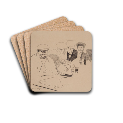 The card players by Frances Hodgkins Drink Coasters - set of 4 The card players by Frances Hodgkins Drink Coasters - set of 4