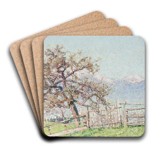 Blick auf Dornbirn by Johann Charles Palmi Art Drink Coaster set
