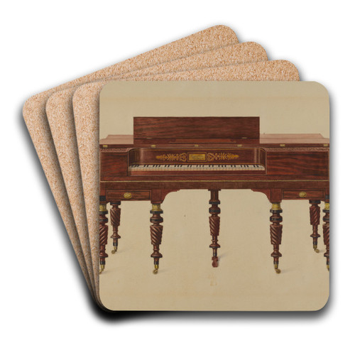 Piano by Ferdinand Cartier Art Drink Coaster set