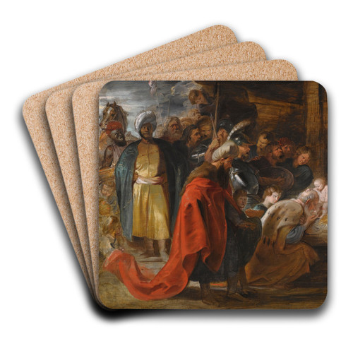 The Adoration Of The Magi by Peter Paul Rubens Art Drink Coaster set