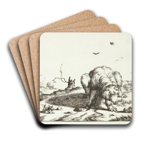 Sammenkrbet bjrn by Marcus de Bye Art Drink Coaster set