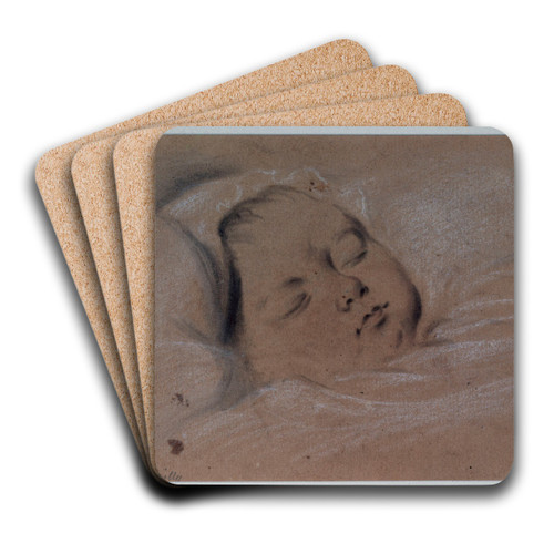 Tte d'enfant endormi by Julien Lopold Boilly Art Drink Coaster set