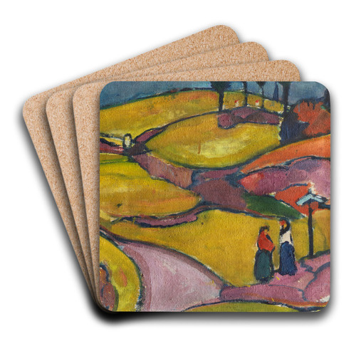 Rhythmische Landschaft (Eifel) by Hermann Stenner Art Drink Coaster set