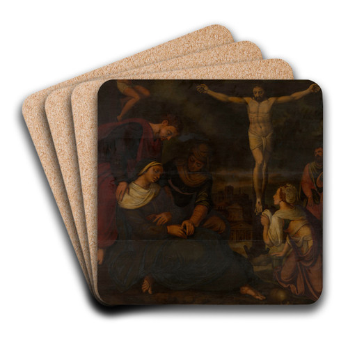 Calvary by Lambert Van Noort Art Drink Coaster set