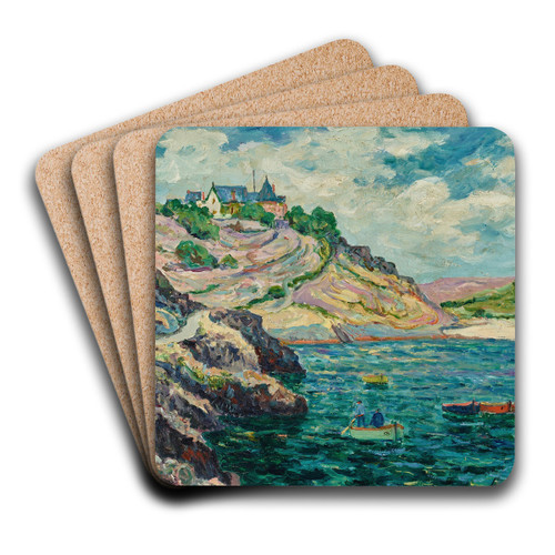 Le fond de l'anse de Port-Goulphar, Belle Ile by Maxime Maufra Art Drink Coaster set