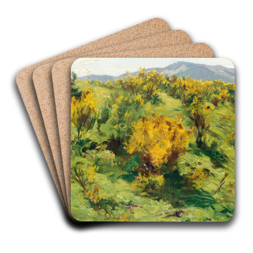 Blooming Gorse by Wilhelm Gustav Friedrich Hasemann Art Drink Coaster set Blooming Gorse by Wilhelm Gustav Friedrich Hasemann Art Drink Coaster set