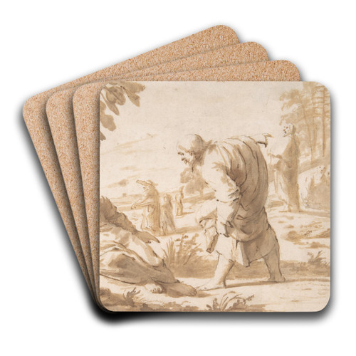 St. John the Baptist Pointing to Christ by Willem van Oordt Art Drink Coaster set St. John the Baptist Pointing to Christ by Willem van Oordt Art Drink Coaster set