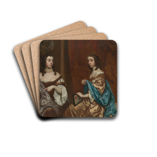 Mary Capel (16301715), Later Duchess of Beaufort, and Her Sister Elizabeth (16331678), Countess of Carnarvon by Sir Peter Lely Drink Coasters - set of 4 Mary Capel (16301715), Later Duchess of Beaufort, and Her Sister Elizabeth (16331678), Countess of Carnarvon by Sir Peter Lely Drink Coasters - set of 4
