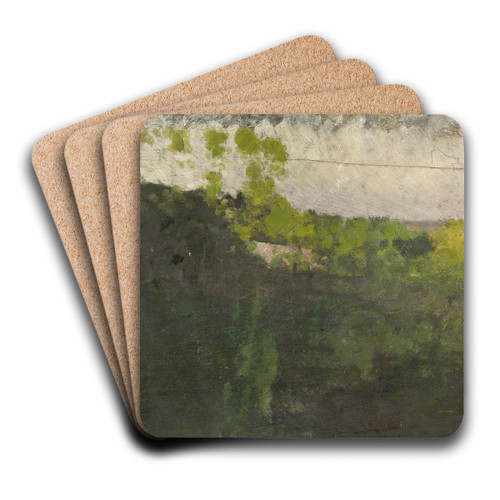 Der Teich im Bois de Boulogne by GiuseppeDe Nittis Art Drink Coaster set Der Teich im Bois de Boulogne by GiuseppeDe Nittis Art Drink Coaster set