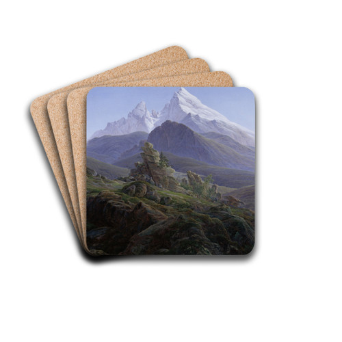 The Watzmann by Caspar David Friedrich Drink Coasters - set of 4