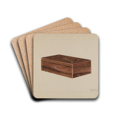 Folding Desk by Thomas Holloway Drink Coasters - set of 4