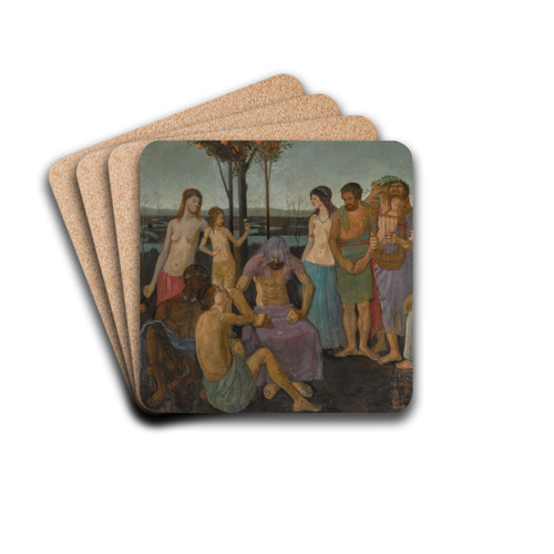 Allegory by Mark Gertler Drink Coasters - set of 4 Allegory by Mark Gertler Drink Coasters - set of 4