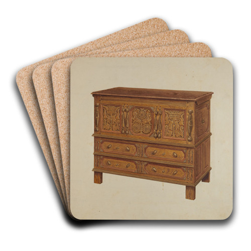 Chest by John Dana Art Drink Coaster set