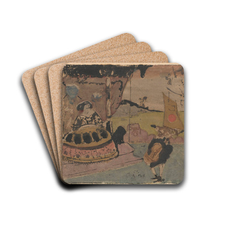 Serenade by Tadeusz Makowski Drink Coasters - set of 4 Serenade by Tadeusz Makowski Drink Coasters - set of 4
