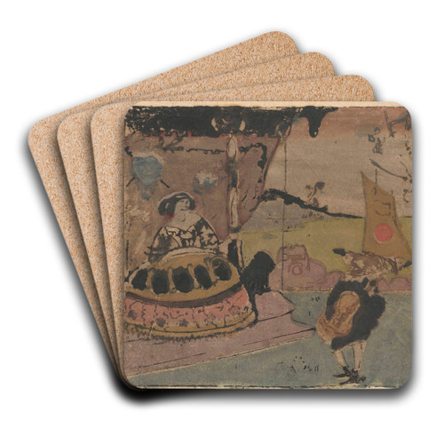Serenade by Tadeusz Makowski Art Drink Coaster set Serenade by Tadeusz Makowski Art Drink Coaster set