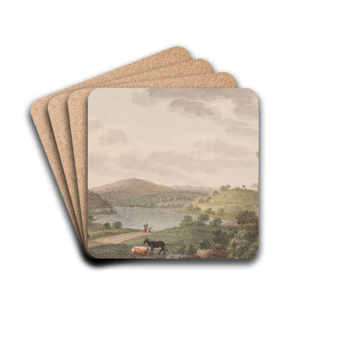 Aborrebjerget. En udsigt p Mn by Sren L. Lange Drink Coasters - set of 4 Aborrebjerget. En udsigt p Mn by Sren L. Lange Drink Coasters - set of 4
