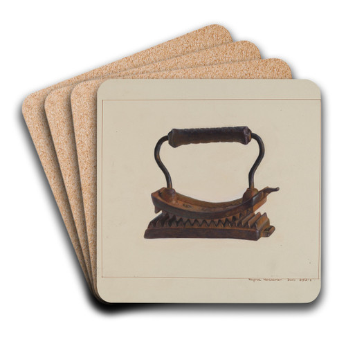 Fluting Iron by Regina Henderer Art Drink Coaster set