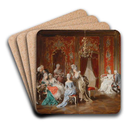 Salon by Carl Schweninger, Jr Art Drink Coaster set